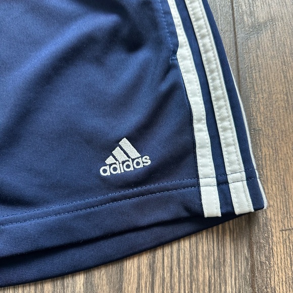 Adidas Women's Athletic Shorts in Navy with White Accents - Picture 2 of 6